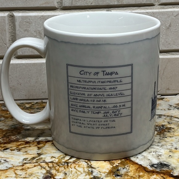 2007 Starbucks Coffee Company City of Tampa Mug 18 fl oz Architecture Series - Picture 7 of 14